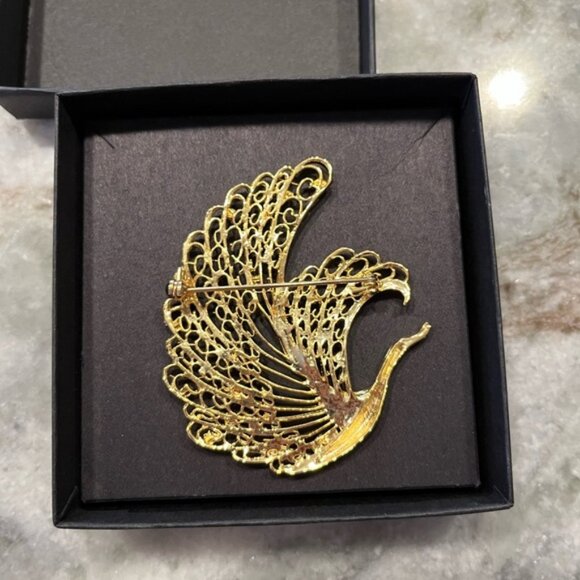 Vintage peacock brooch - Picture 4 of 4